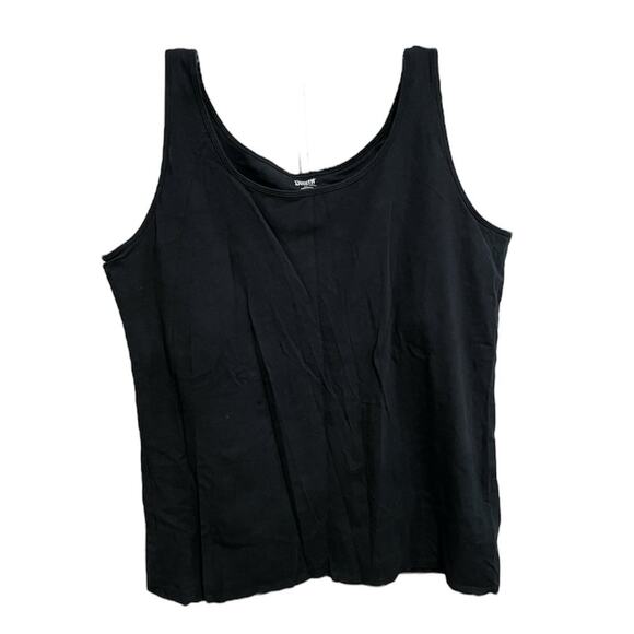 Duluth Trading No Yank Shelf Bra Tank Top XXL Black Comfort Minimalist Stretch - Picture 1 of 5